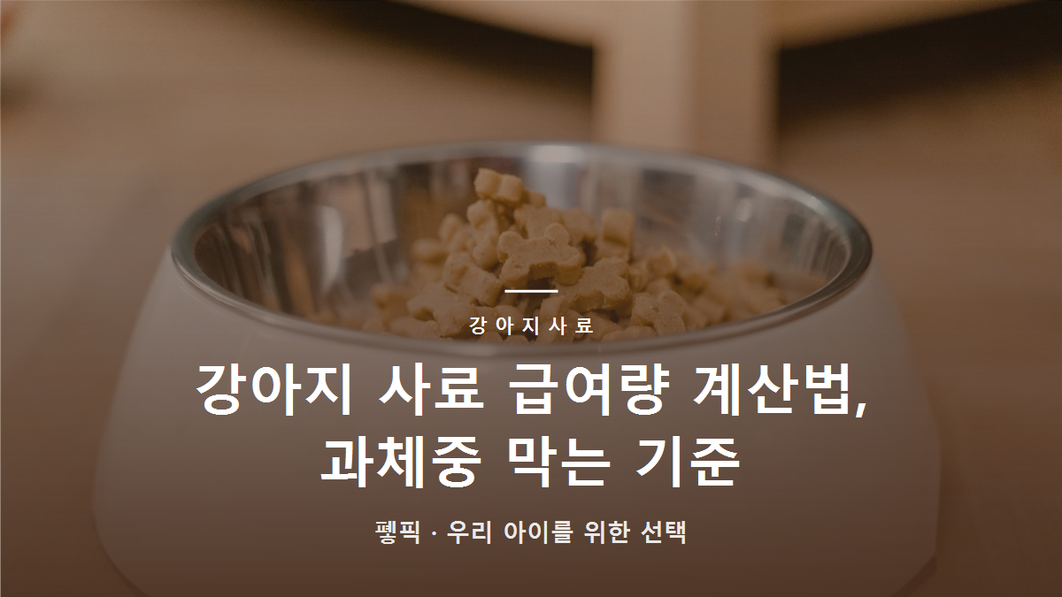 강아지 사료 급여량 계산법, 과체중 막는 기준