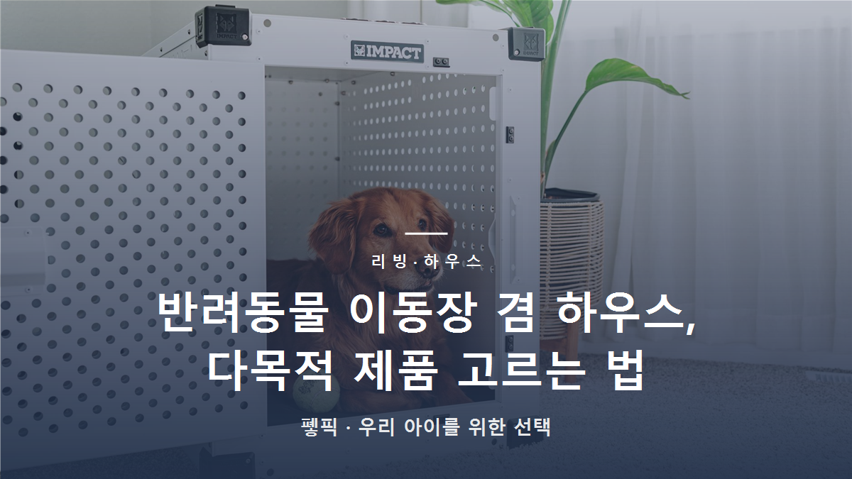 반려동물 이동장 겸 하우스, 다목적 제품 고르는 법